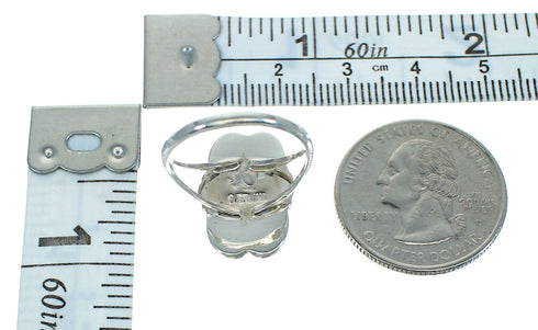 Lapis Opal Southwest Silver Ring Size 4-3/4 QX83292